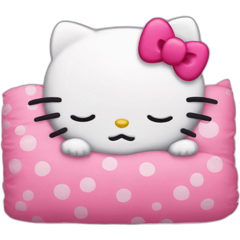 Hello kitty sleeping emoji