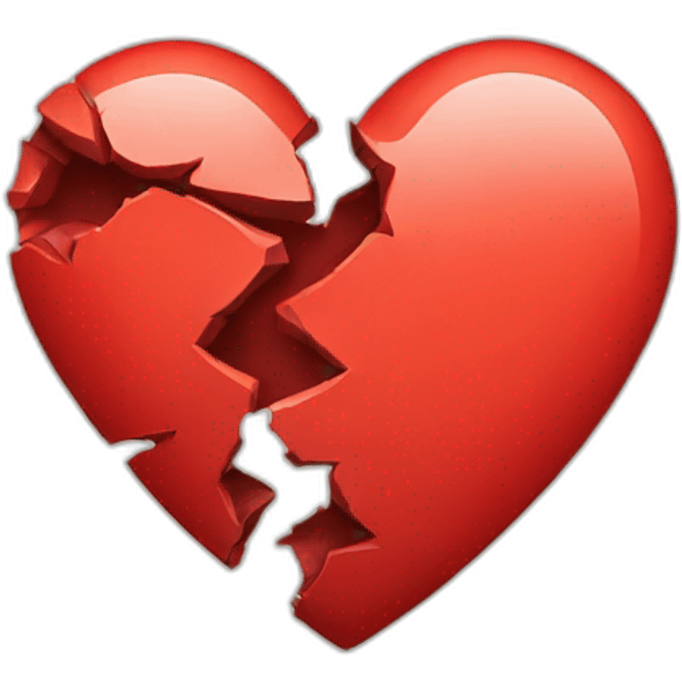 broken heart on iphone emoji