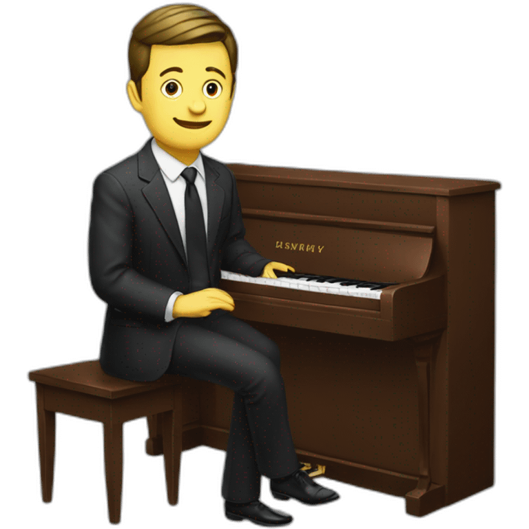 Zelenskyy with piano emoji