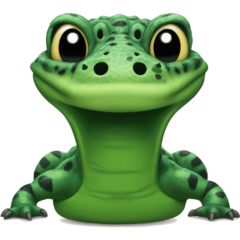 Green Gila Monster Face Big Chin emoji