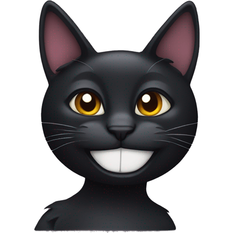 black cat with broken ears emoji