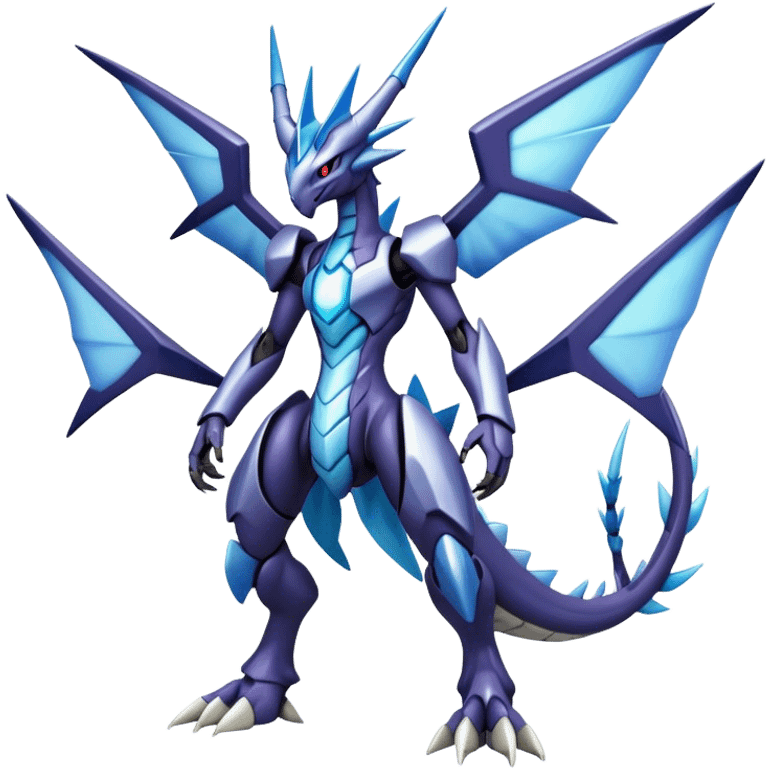  Cool Edgy Shiny Godly Ethereal Digimon-Genesect-Dialga-hybrid full body emoji