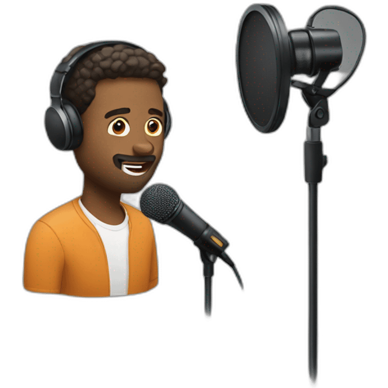 man doing a podcast  emoji