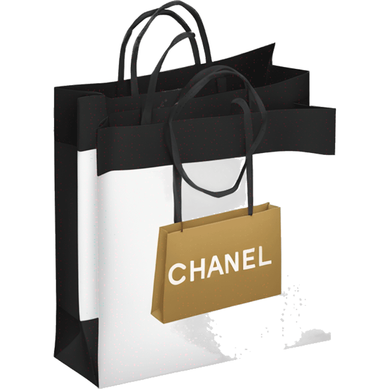 Chanel Prada paper shopping bags emoji