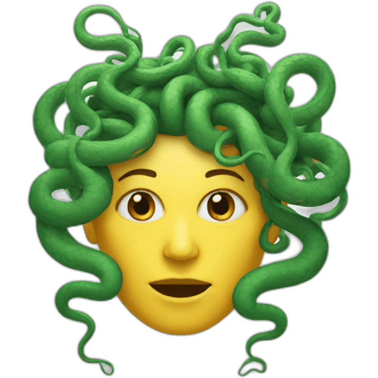 Medusa with snakes as hair emoji