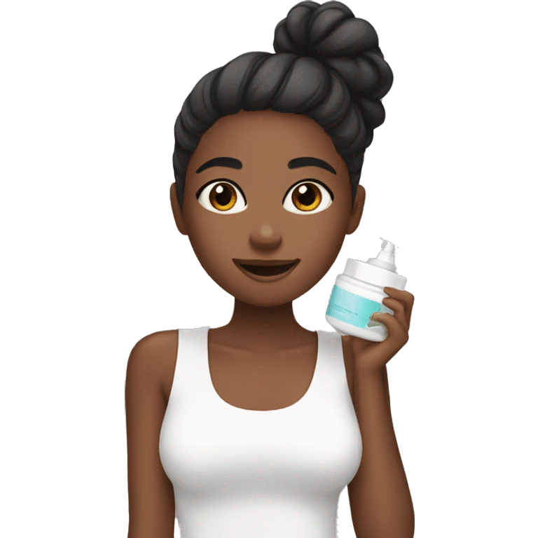 girl doing skincare emoji