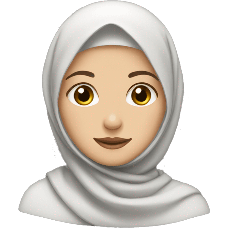 A girl with Hijaab with a fair skin tone emoji