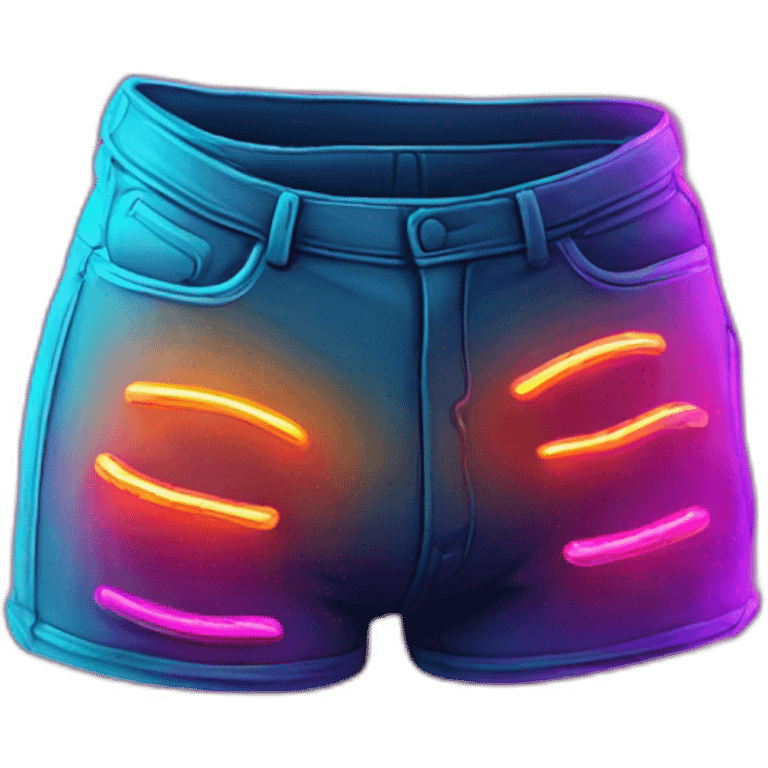 Juicy booty neon sign style male emoji