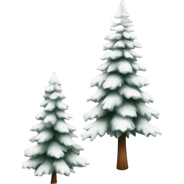  actual white fir christmas tree isolated.  emoji