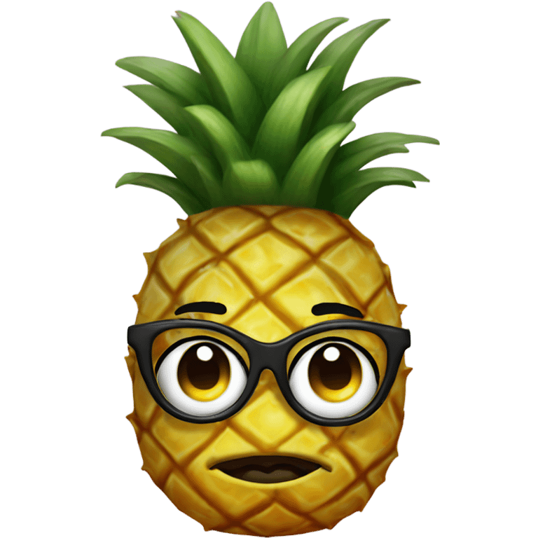 pineapple with makeup emoji