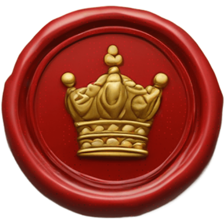 queen wax seal red circle emoji