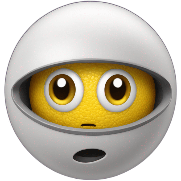 3d sphere with a cartoon Spider Jockey skin texture with big feminine eyes emoji