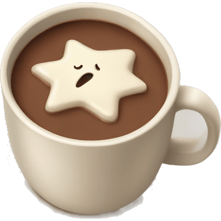 Hot chocolate in beige cup emoji