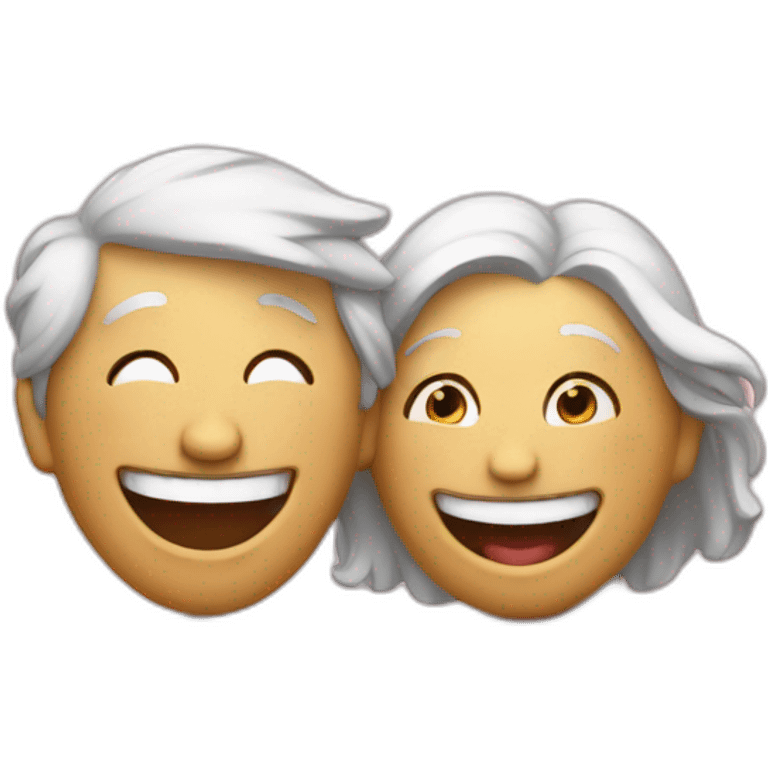 laughing couple hearts emoji