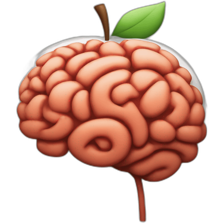 generate a brain enodzi in the apple copany style with the side wiew emoji