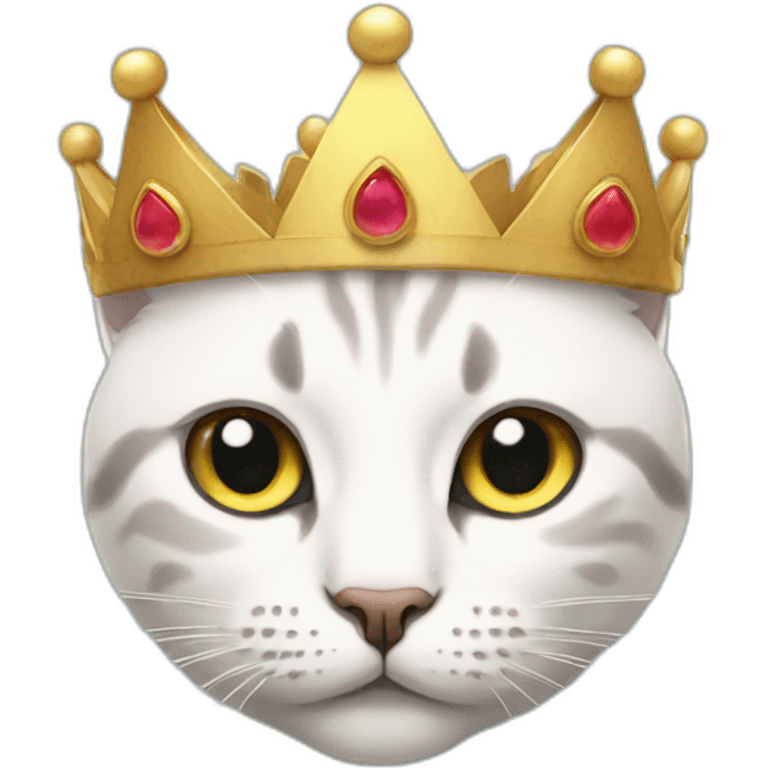 crown on cat head emoji