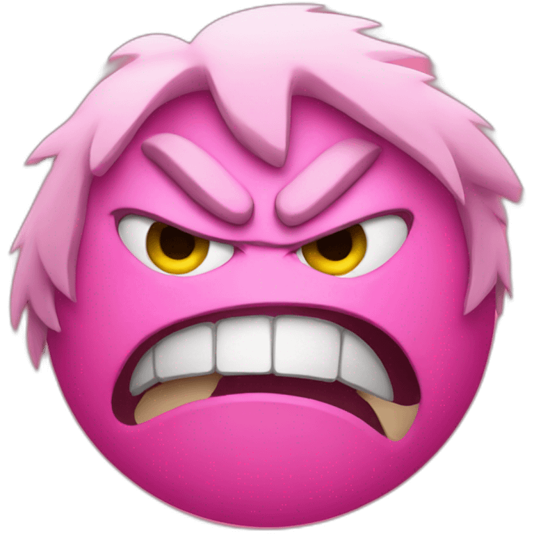 Pink angry face emoji