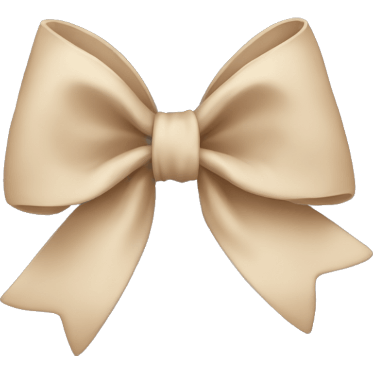 Beige bow emoji