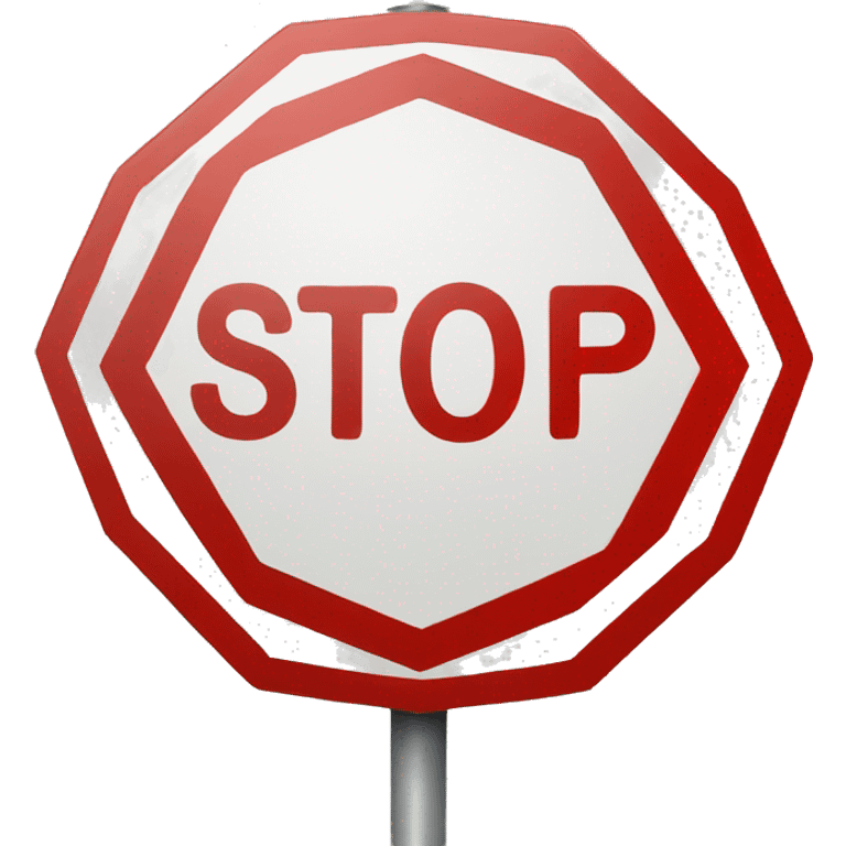 stop sign with the word Stop in white emoji