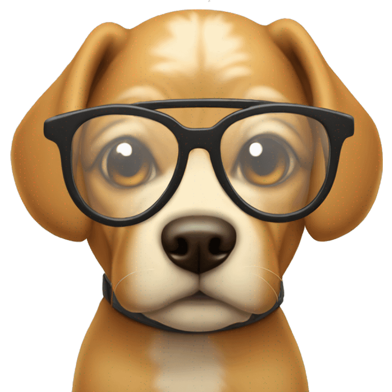 Dog in glasses  emoji