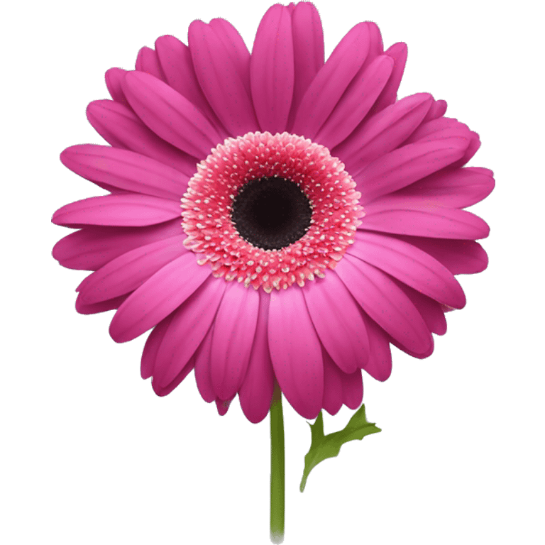 a dark pink gerbera flower with white in the center emoji