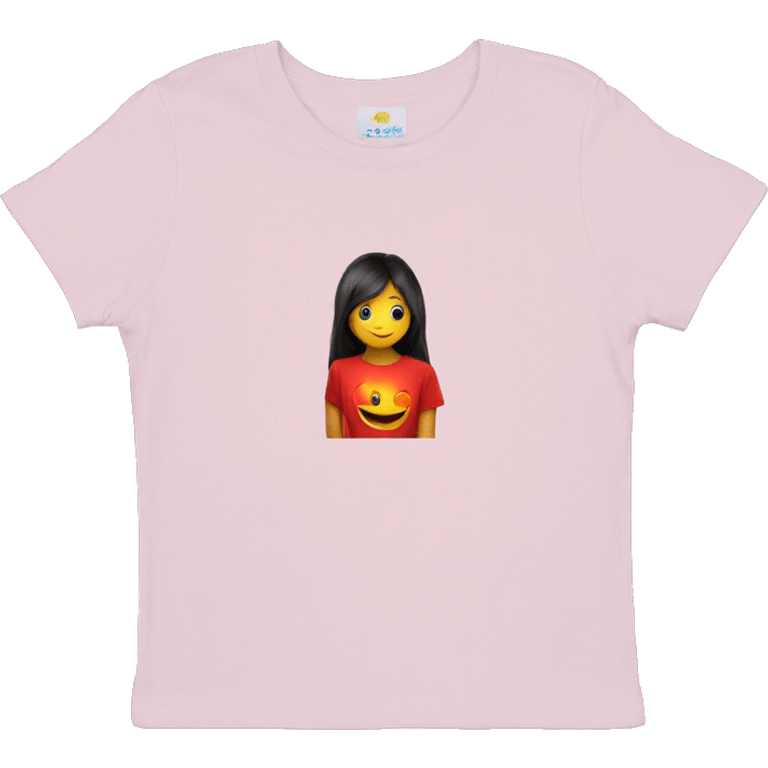 Girl metisse t-shirt red emoji