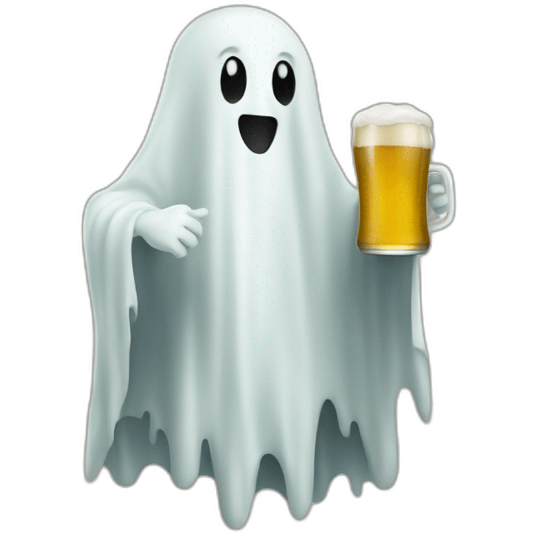 ghost with beer emoji