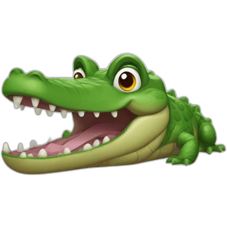 A poo crocodile emoji