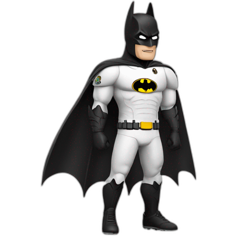 Batman with white Real Madrid jersey emoji