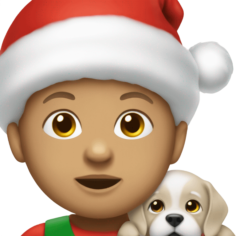 Baby with Santa custume emoji