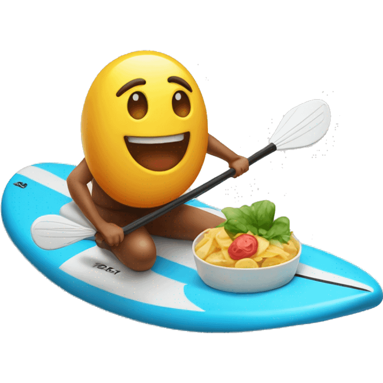 Food on a paddle board emoji