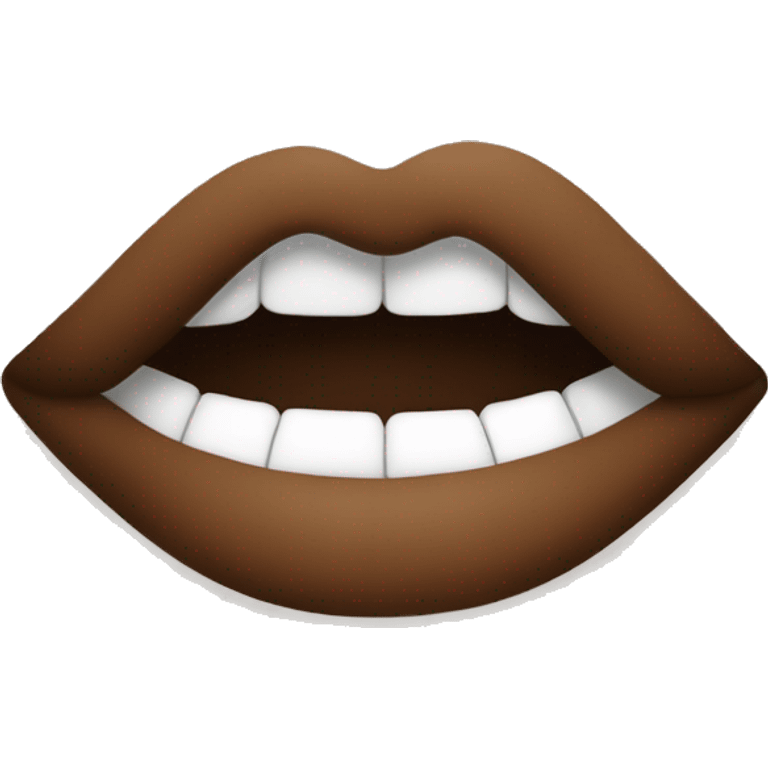 iOS style brown lips mark  emoji