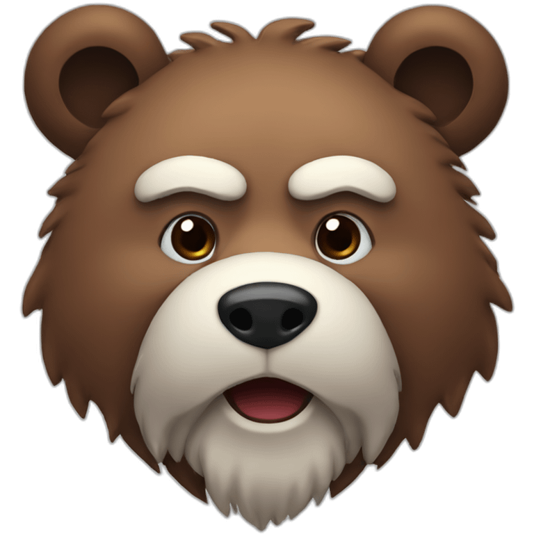 santa claus as a grizzly head emoji