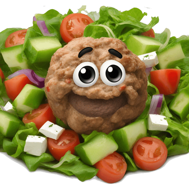 greek meatball salad emoji