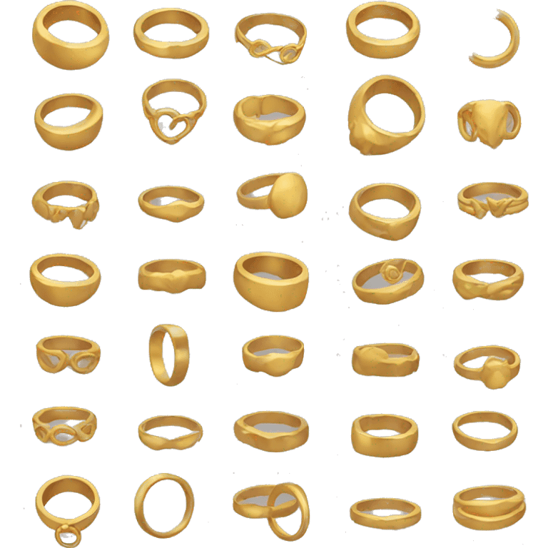 Gold rings emoji