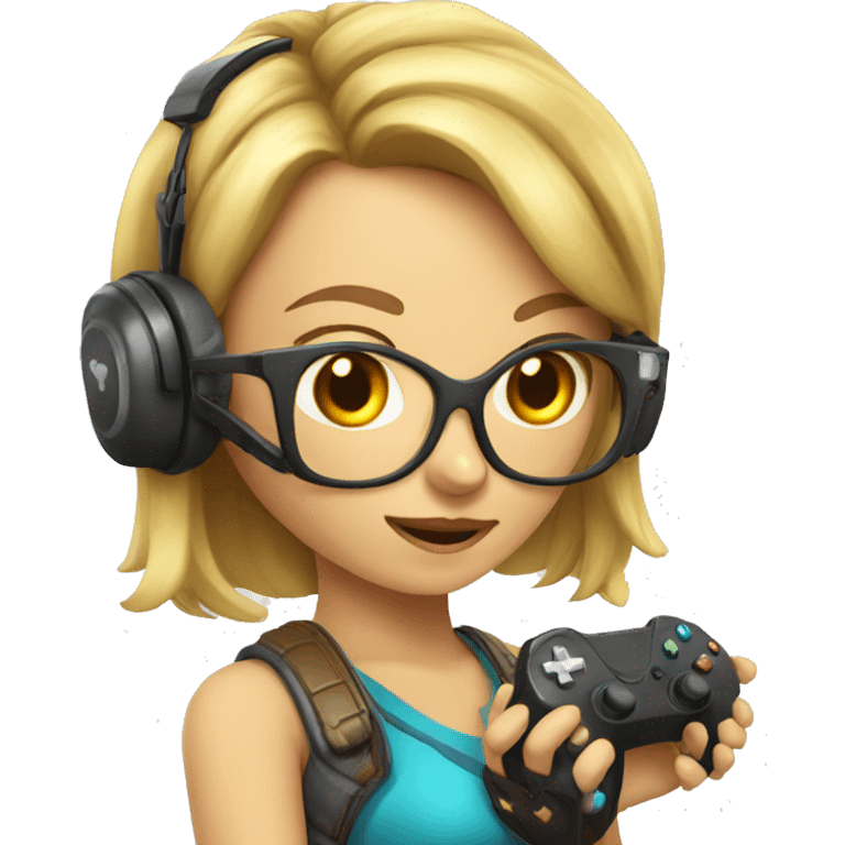 lady gamer wth emoji