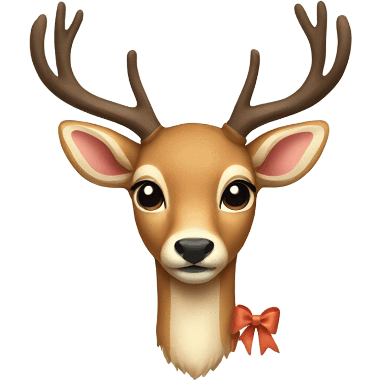 Deer with bow emoji