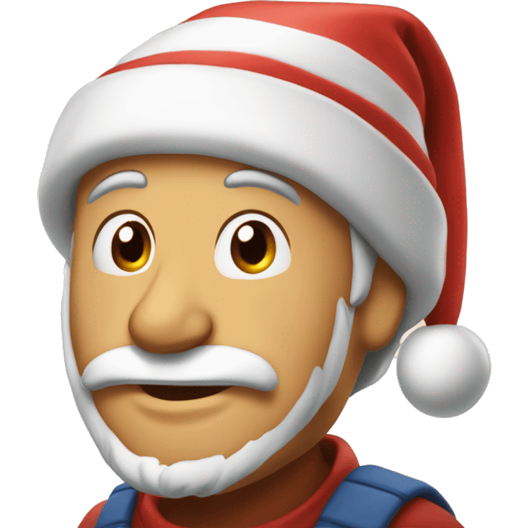 Père Noël mignon avec un tuque  emoji