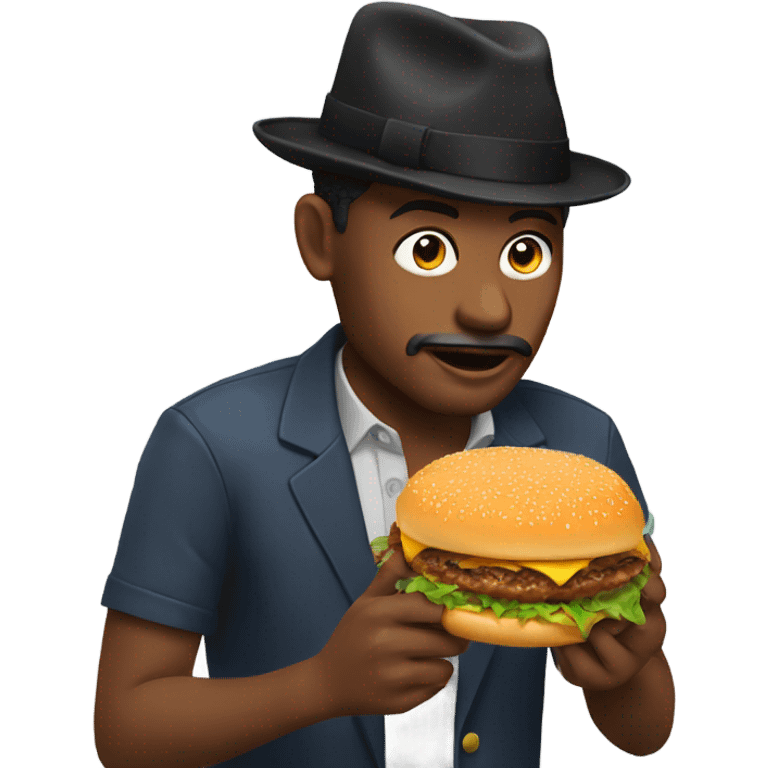 Elon musl eating burger  emoji