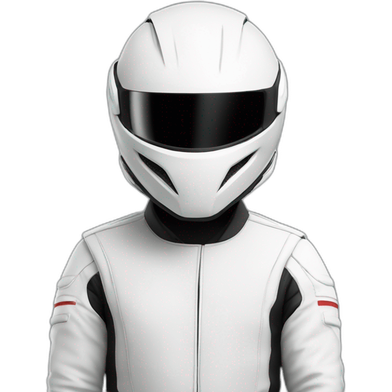 The stig looking at a car emoji