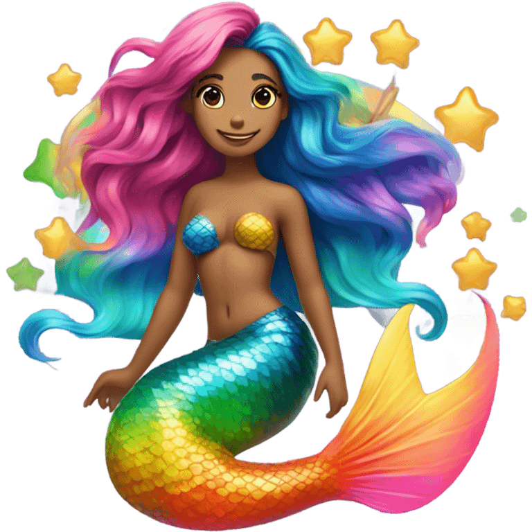 Mermaid on a rainbow emoji