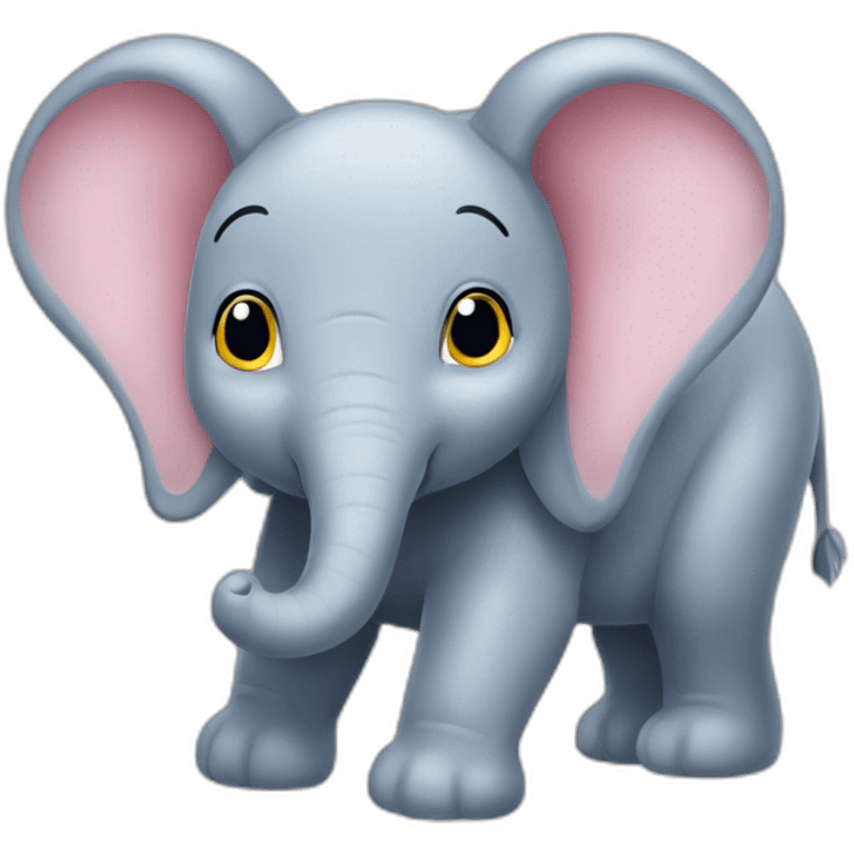 Éléphant sur un lapin emoji