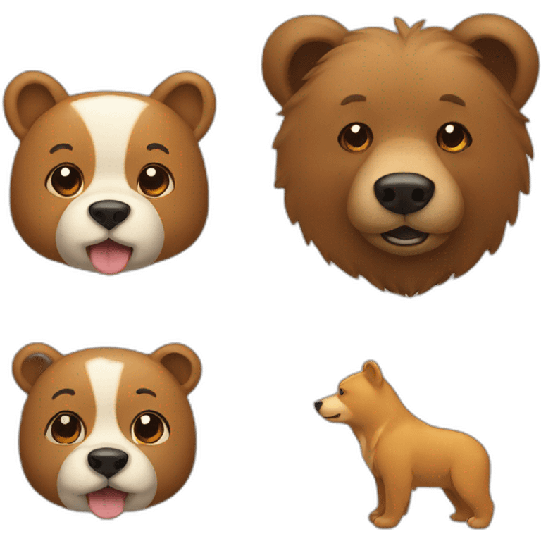 Dog and bear emoji