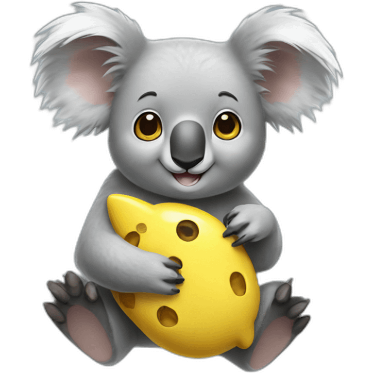 Koala with pikachu ears emoji