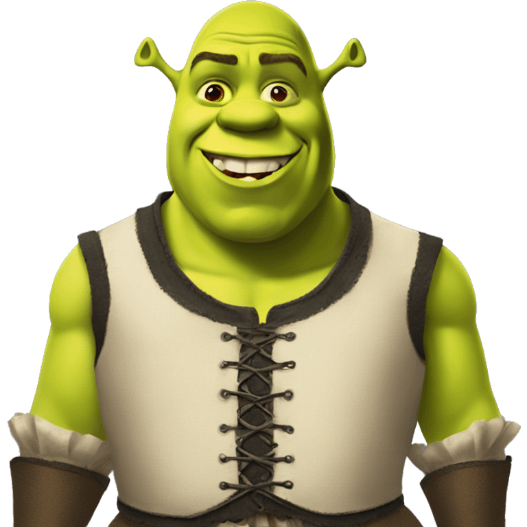 Shrek wearing a corset  emoji