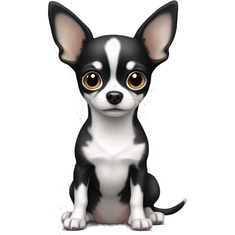 A black and White chihuahua  emoji