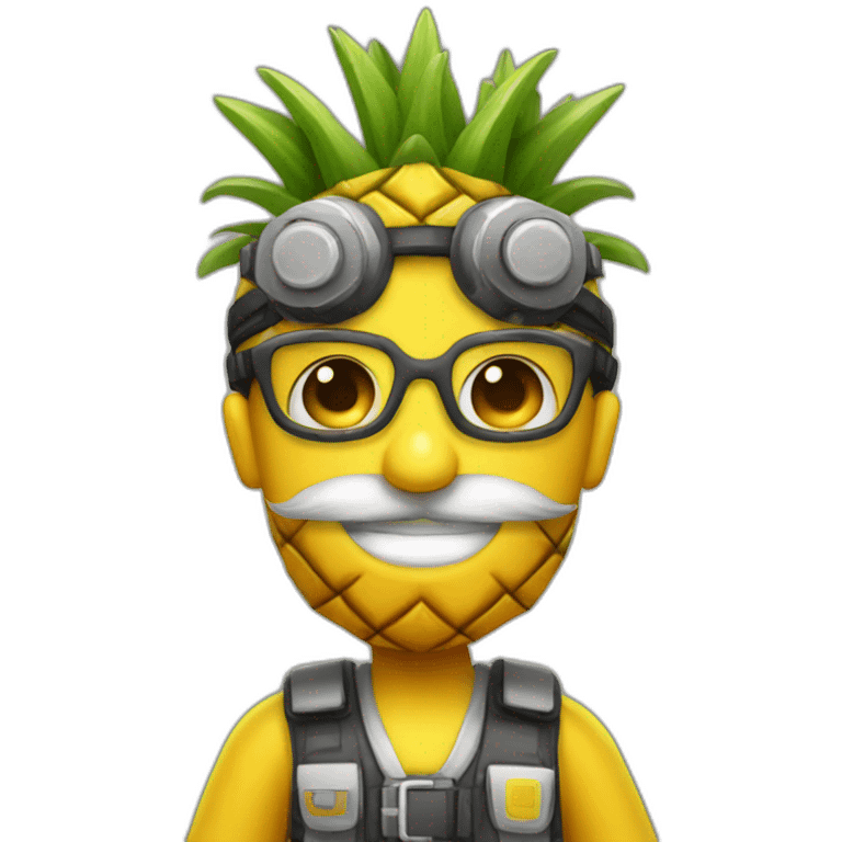 cute pineapple engineer emoji