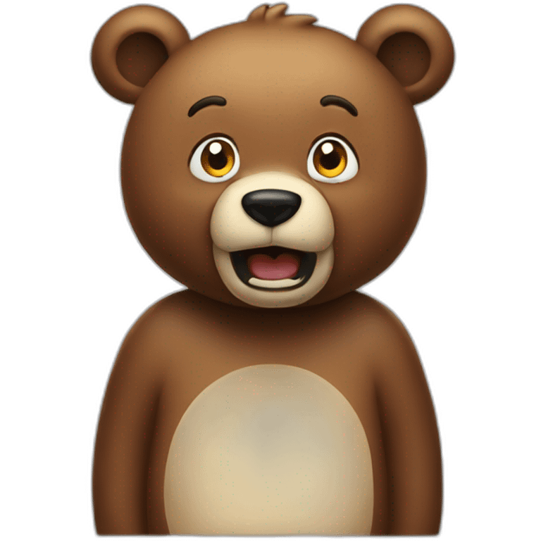 Cussing bear emoji