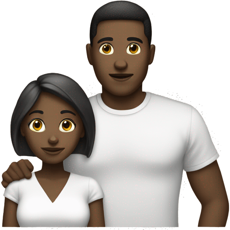 black girl white boy couple emoji