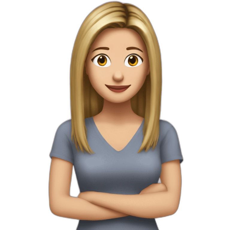 Rachel Green with goey emoji